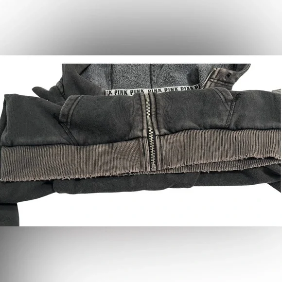 Victoria Secret Pink dark grey zip up size medium - Picture 6 of 7